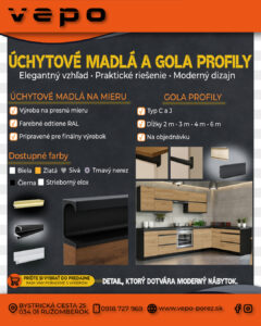 Úchytové madlá a gola profily