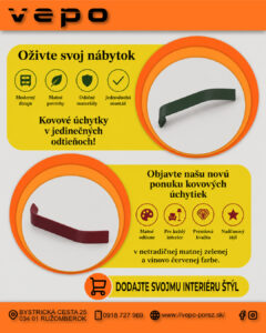 Kovové úchytky pre nábytok